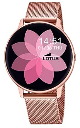 Lotus 50015/A Rose Gold PVD-Plated Smartwatch with Steel Mesh Bracelet
