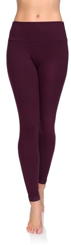 SOFTSAIL Leggings 95 % coton pour femme - Legging taille haute pour femme - Legging taille haute - Contrôle du ventre - Legging extensible pour femme - Pantalon extensible pour temps libre - Détente