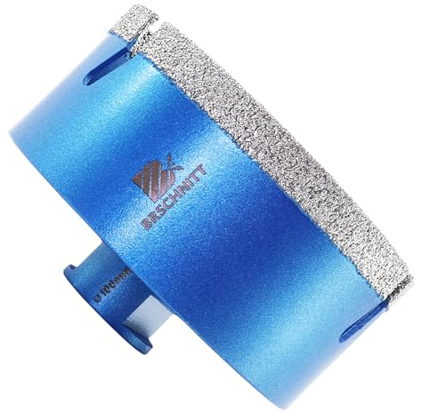 Diamond Core Drill Bit 100mm- BRSCHNITT Tile Hole Saw M14 for Tile Porcelain Stoneware Ceramic Marble Granite Drilling,Suitable for Angle Grinders