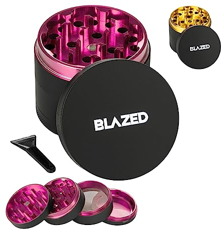 Blazed Große Kräutermühle aus Aluminium (Rosa)
