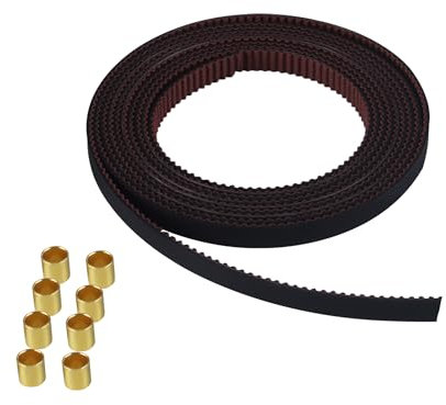 TIOMIOSEA 3D-Drucker Zahnriemen 2 Meter,Rutschfeste Version des Gürtels, GT2 6mm Zahnriemen 2GT Belt Zahnriemen für 3D-Drucker,3D-Druckerteile Gummi rutschfest