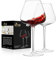 WOTOR Juego de 2 copas de vino tinto grandes de 740 ml de color burdeos con tallo largo, copas de vino de cristal soplado a mano, ligeras, ultrafinas, sin plomo, embalaje de regalo para bodas,