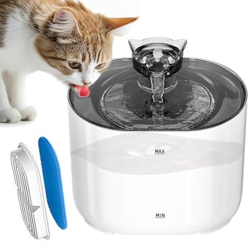 Rrlihjgu Fuente para Mascotas | Dispensador Automático con Filtración Bebederos para Gatos - Bebedero Automático Silencioso para Múltiples Mascotas En Hogar Y Viajes