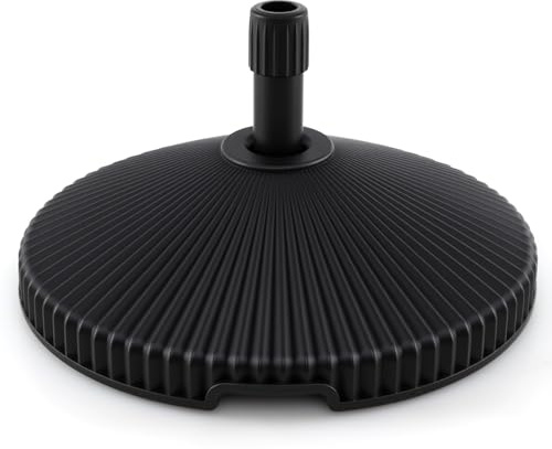 TLTLT Garden Umbrella Parasol Base, 18KG/25KG Water or Sand Filled Round Patio Umbrella Weight Stand with Support Pole & Built-in Handle, Outdoor Sunshade Umbrella Stand Holder (25KG)(25KG)