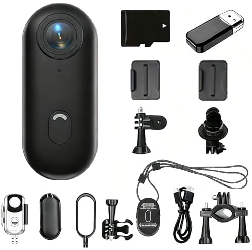 Caméra Moovora Avec 1080p/4k Enregistrement Audio Et Vidéo, Mini Caméra Sport Avec De Nombreux Accessoires, Photo Caméras D'action Portable Pour Le Vélo, Sports Extrêmes, Vélo Surf(Black,1080P)