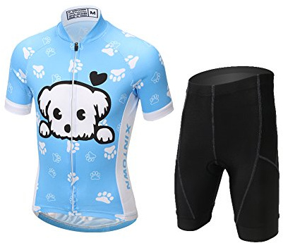 LSERVER Combinaison de Maillot Cyclisme Velo Pantalons pour Enfant, Chien, S (Convient à 5-6 Ans)