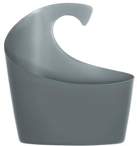Spirella Duschkorb Sydney mit Haken zum einhängen, kombinierbares Duschregal 30,5 x 27,5 x 10 cm Grau