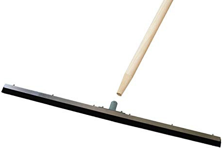 Wasserschieber Metall U-PROFIL - extra stabil - INKLUSIVE Stiel (1 Stück, 80 cm)