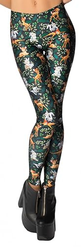 Sister Amy Women's Digital Galaxy Printted Ankle Elastic Tights Legging elk XX-Large
