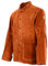 QeeLink Veste de Soudeur en Cuir Résistant à la Flamme Menuisier Manteau Haute Qualité Cuir de Vachette Durable,L,Marron