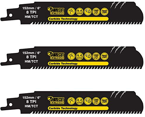 SabreCut 3pcs SCRS930HM_3 152mm 8 TPI S930HM Trä Tigersågblad