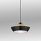 s.LUCE pro LED Pendellampe SkaDa Pendelleuchte Hängelampe, Größe:Ø 40cm, Schirm Flach:Gold, Schirm Hoch:Schwarz