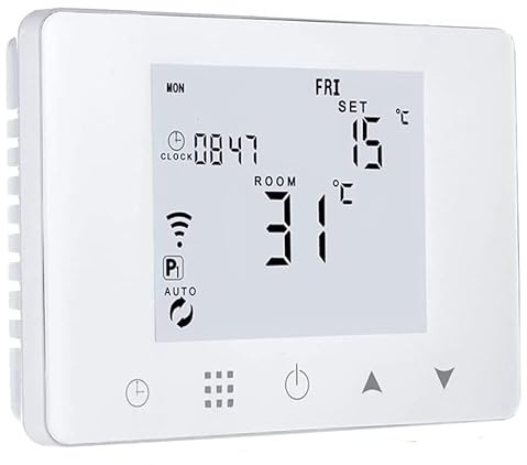 Cronotermostato digitale wi-fi da parete o per cassetta 503 alexa google ios android crono termostato programmabile per caldaia a gas 220v Bianco