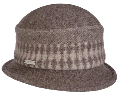 Seeberger Janalena Wollhut Wollfilzhut Damenhut Glockenhut Damen - Winter Herbst-Winter - One Size Taupe
