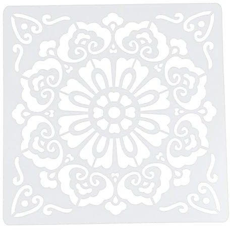 BELLIFFY 16-teiliges Mandala-blumen-malschablonen-vorlagen für Jungen und Mädchen. Hohle Zeichenwerkzeuge. Sicheres Kunststoffmaterial Leicht Zu Tragen.
