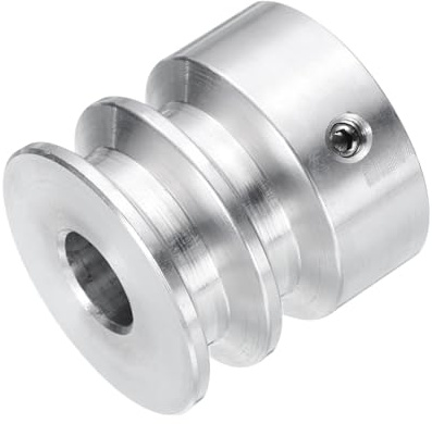 QUARKZMAN V-Typ Riemenscheibe 11mm Bohrung 30mm Außendurchmesser Doppelrillen Aluminiumlegierung Keilriemenscheibe für Motorwellen-Bohrmaschine 6mm(1/4) PU-Formgürtel
