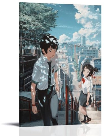 Póster de película de anime Kimi No Na Wa Your Nam (1) Póster Pintura Decorativa Lienzo Arte de Pared Salón Póster Dormitorio Pintura, Arte de Pared Impresión de Imagen Impresión de Imagen Moderna