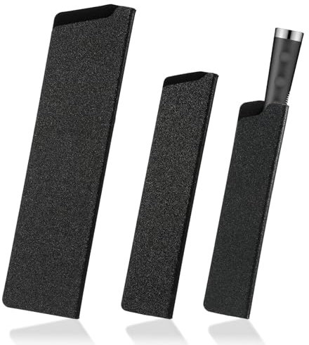 JIYIN 3 Stück Knives Messerschutz, Messer Messerschutzhülle ABS Messer Schutzhülle Messerkantenschutz Klingenschütze Universal Klingenschützer zon