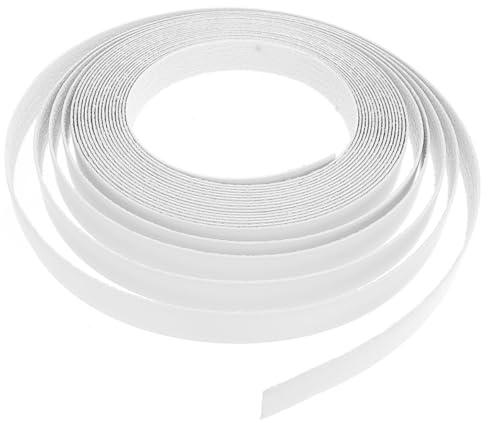 SHINEOFI Self Adhesive PVC Edge Banding Tape with Strong Hot Melt Glue White Veneer Edging Strip for Furniture Restoration Cabinet and Shelf Edge Protection and Safe for Plywood and