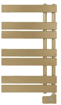 CREATE/WARM TOWEL MODERN/Elektrischer Badheizkörper Gold / 80x50cm / 2 in 1, 6 Betriebsmodi, LCD-Display, Timer bis zu 24 Stunden, 400W