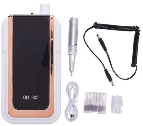 YUYTE Trapano per Unghie Elettrico Professionale 45000 Giri/min Lima per Unghie Ricaricabile, Kit Portatile per Manicure e Pedicure per Unghie in Gel Acrilico, Strumenti per Nail Art