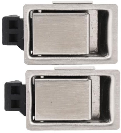 Dpofirs Truck Tool Box Latch Stainless Steel Flush Mount Easy Installation for Electrical Cabinets Stainless Steel