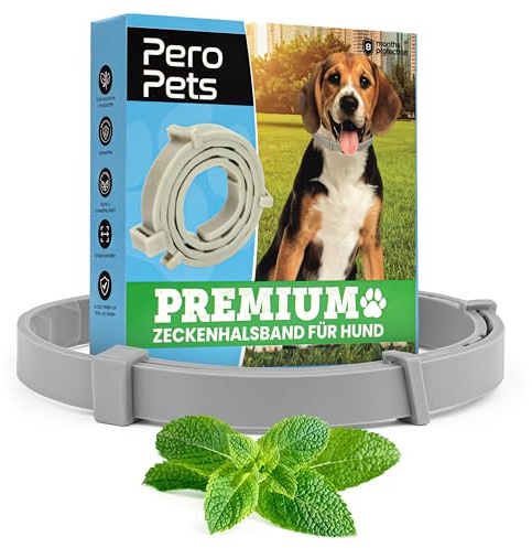 Pero Pets Premium Zeckenhalsband Set für Hunde & Katzen - Halsband gegen Zecken Flöhe Mücken Läuse – Zeckenhalsband Flohhalsband – 100% Natürlich & Wasserdicht