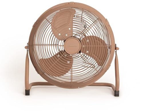 CREATE / AIR FLOOR RETRO/Ventilador industrial de suelo moca/Ventilador 12 pulgadas,flujo de aire potente, 3 velocidades,silencioso,ligero, patas antideslizantes, 55W
