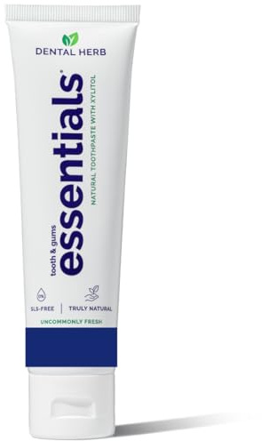 Essentials Natural Toothpaste, Fluoride-Free & SLS-Free, Dental Herb, 113g | Plant-based daily oral care. Bold, invigorating herbal mint flavour. No artificial ingredients. Truly Natural since 1996