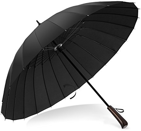 VONDAVO sturmsicherer groß Regenschirm - mit leichten 24 fiberglas Streben sturmfest Stockschirm, stabile windsicher für 1-2 Personen Dm. 100cm