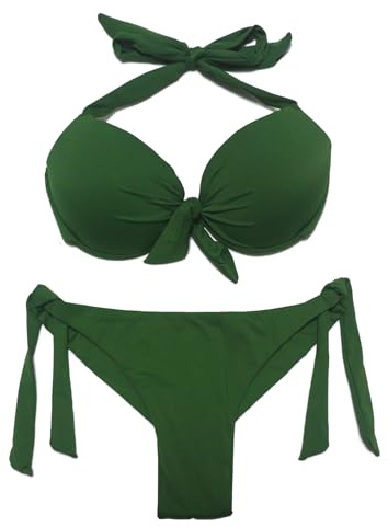 EONAR Badkläder för kvinnor push-up bikinitopp med bygel sidoslips brasiliansk bikiniunderdel
