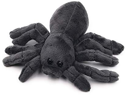 Onwomania Plüschtier Kuscheltier Stoff Tier Spinne Vogelspinne schwarz 20 cm
