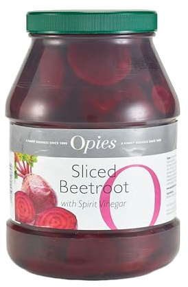 Opies Sliced Beetroot in Spirit Vinegar 2.3kg, Perfect for Salads | Delicious earthy flavour & vibrant colour, perfect for salads, sandwiches & side dishes, catering size & ready to serve