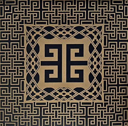 Paneele aus Polystyrol XPS, Deckenpaneele, 3D Wandpaneele, Styropor Dekoren, Decken Retro Vintage Wandverkleidung, 3mm dick - 50x50cm (20m²-80 Stück, Verso Black)