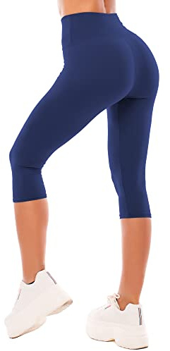 SINOPHANT Legging 3/4 Femmes Pantalon de Sport, Jegging Taille Haute Femme Yoga Opaque Doux Corsaire Pantacourt