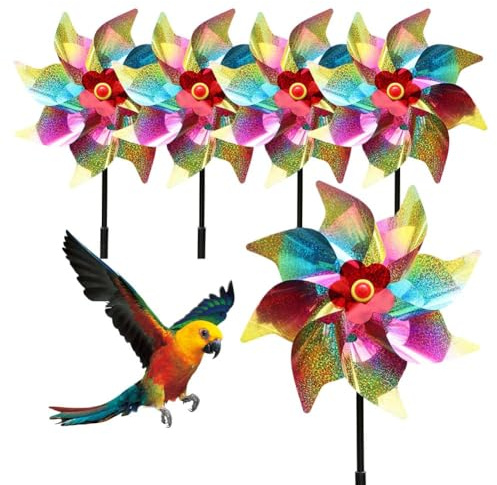 Obelunrp Moulin à Vent pour la Cour, 5pcs 24 cm DIY Travers Wind OUTEROOR avec Parce, PIN Sparkling PINHEELS DÉTERRENT, SHEFFLET REFFLECTE