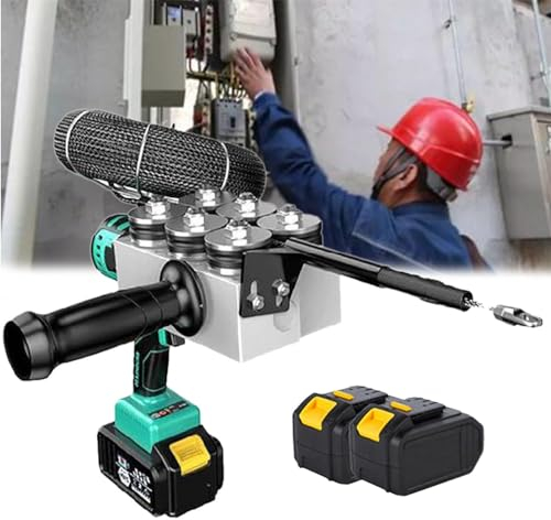 RayGenius Elektriker-EinfäDler, Elektrischer Drahtzieher, WandeinfäDelmaschine, Automatischer Drahtzieher, Rutschfester Griff, Tragbarer Automatischer Draht,2battery