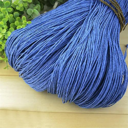 Hilo de paja de rafia natural de verano de 600 m, hilo de paja de papel de ganchillo, manualidades para hacer manualidades, para tejer sombreros, bolsos, cestas, material de ratán
