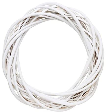 Decorazioni in Ghirlanda di Vimini Natalizi Rattan Anello di Vite Cerchio Floreale Ornamenti Naturali 20 cm Accessori Artigianali, Arredamento per la casa