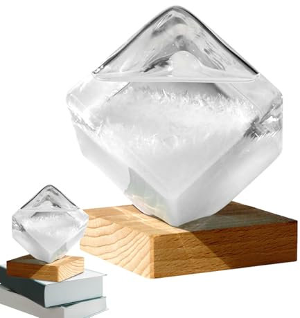 Generico Predittore Meteorologico Storm Glass, Cubo Bottiglia per Monitoraggio Meteorologico, Decorazione Decorativa per la Casa, per Interni e Ufficio