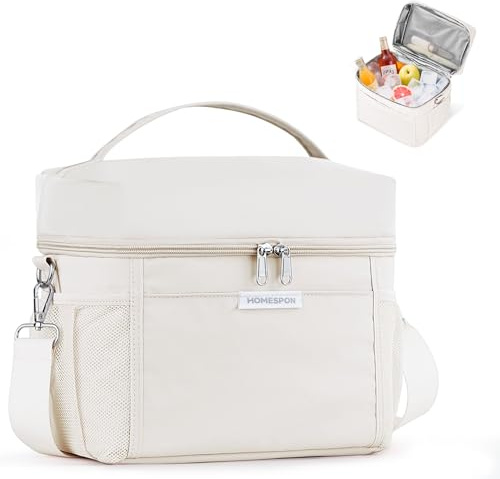 HOMESPON Kühltasche Klein Isoliert Faltbare Lunchtasche für Unterwegs, Picknick, Büro & Reise Thermotasche Lunch Bag mit Tragegriff, 8.5L/15L