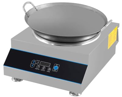 Ristoattrezzature - Piastra ad induzione Wok singola Ø da 400 mm 5 Kw