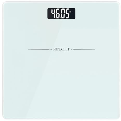 NUTRI FIT Scale for Body Weight Digital Bathroom Scale Accurate Weighing Machine for People, High Precision Bath Scale 50g/0.1lb Discrepancy, Body Weighing Monitor with Bright LCD Backlit Display