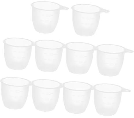 Didiseaon 10pièces Tasse à Mesurer Pour Cuiseur à Œufs Transparente Et Graduée Pour Ingrédients Secs Et Humides Compacte Et Pratique