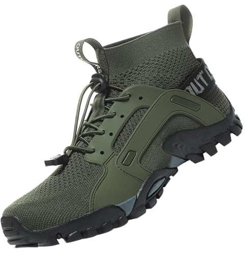 VTASQ Hiking Boots Mens Outdoor Non-Slip Trekking Mountaineering Shoes Trainers Lightweight Camping Climbing Shoes Sneaker Green 10 UK