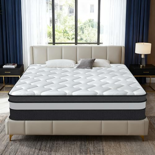 Matratze 140 x 200 cm, Taschenfederkernmatratze Höhe 30 cm, Öko-Tex Zertifiziert, Federkernmatratze mit Comfort Memory-Schaum Schicht, 7-Zonen Härtegrad H3, Hypoallergen, Langlebig, Orthopädisch