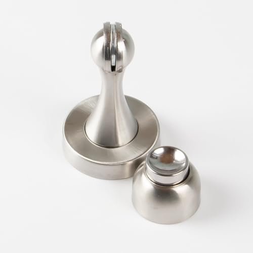 Magna-C® Türstopper magnetisch chrom | magnetischer Türhalter extrastark | Türfeststeller mit Kugelgelenk und Gegenplatte | mit Schrauben und Dübeln