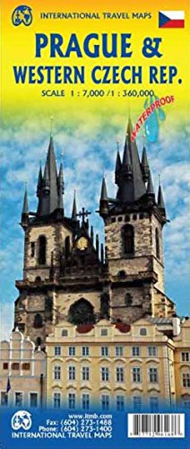 International Travel Map ITM Stadtplan Prague Western Czech Rep.