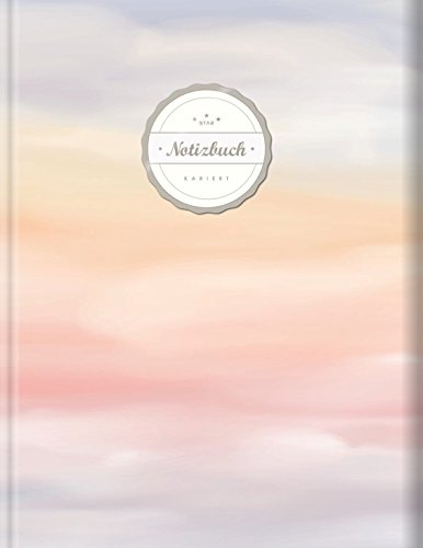 Kariertes Notizbuch (©Star, A4, 156 Seiten, Softcover) || Mit Register + Doppelrand || Dickes Notizheft, Fester Einband, Kariert Nr. 26, Matheheft, Schulheft, Sketchbook, Tagebuch, „Abstract Sky“