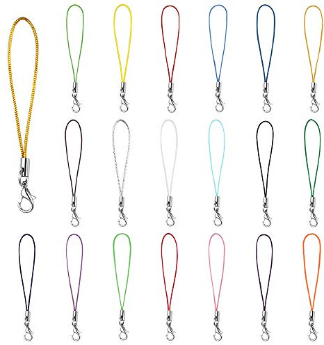 Dadabig 200 Pezzi Cordino per Cellulare, Cinghie per Cellulare da polso Laccetti per Portachiavi/USB/Ornamenti/Cellulare-20 Colori